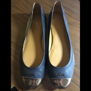 Coach Women’s Navy Chelsea Ballet Flats - size 8